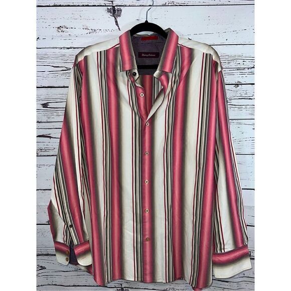 Tommy Bahama Mens Striped Shirt size XL - Picture 1 of 4